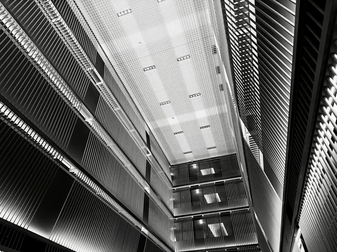 Modern mimari atrium atmosferi